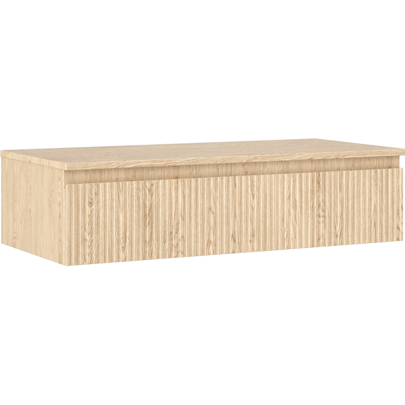 Mexen Rivel шкаф за баня за мивка 100 см с плот, 1 чекмедже, набразден, дъб - 91A20-10023-1-BFC81