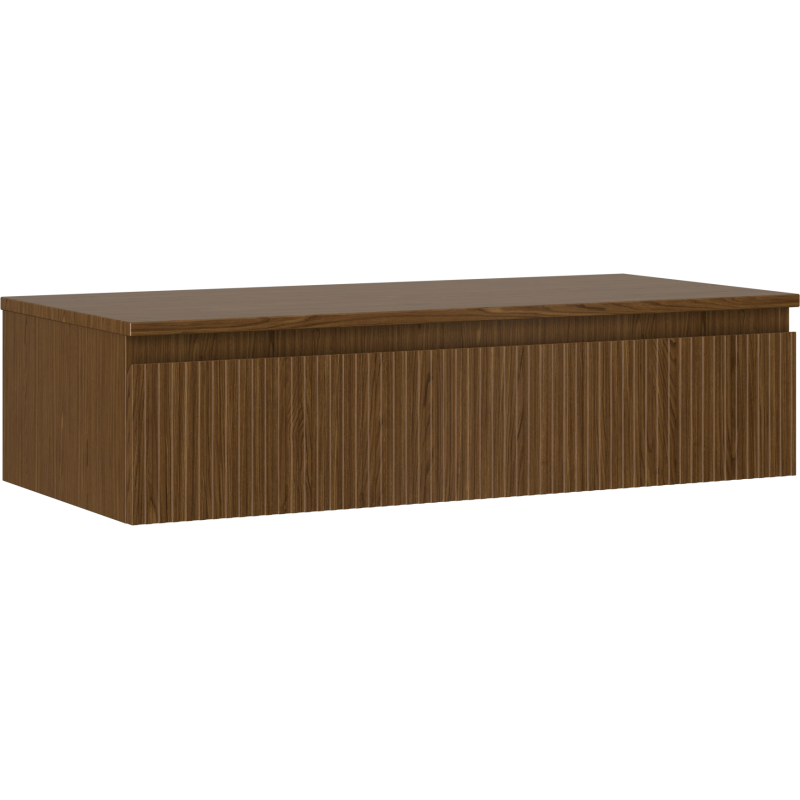 Mexen Rivel шкаф за баня за мивка 100 см с плот, 1 чекмедже, изрязано, орех - 91A20-10023-1-BFC86