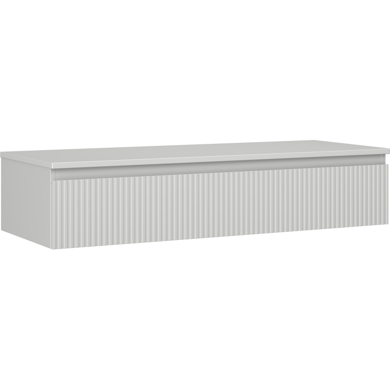 Mexen Rivel шкаф за баня под умивалник 120 см с плот, 1 чекмедже, фрезован, сив мат - 91A20-12023-1-BFC62