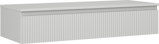 Mexen Rivel шкаф за баня под умивалник 120 см с плот, 1 чекмедже, фрезован, сив мат - 91A20-12023-1-BFC62
