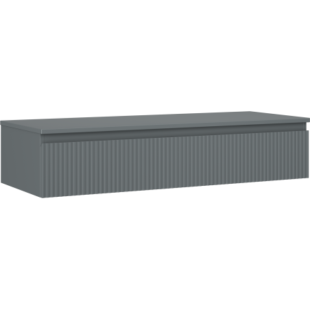 Mexen Rivel банята шкаф под мивка 120 см с плот, 1 чекмедже, оребрена, графит мат - 91A20-12023-1-BFC66
