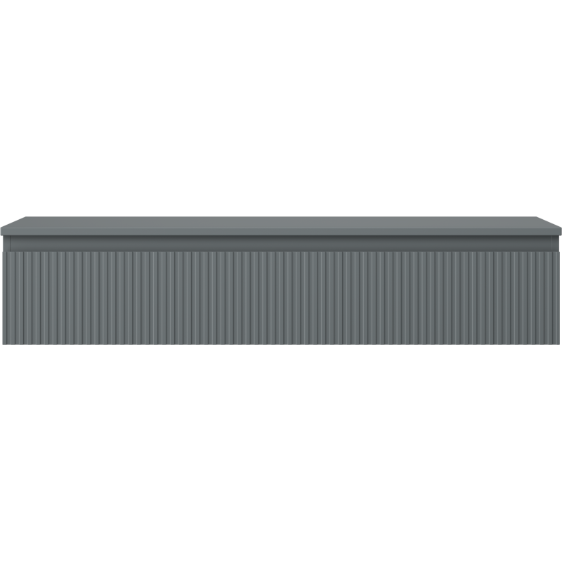 Mexen Rivel банята шкаф под мивка 120 см с плот, 1 чекмедже, оребрена, графит мат - 91A20-12023-1-BFC66