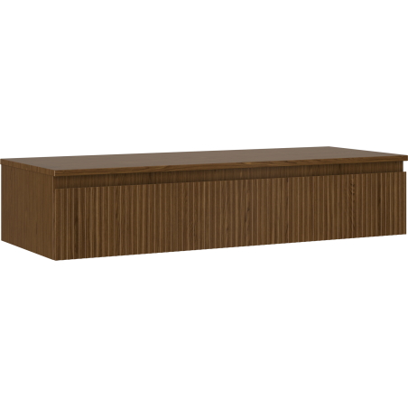 Mexen Rivel шкафче за баня под мивка 120 см с плот, 1 чекмедже, оребрено, орех - 91A20-12023-1-BFC86