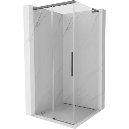 Mexen Rox L плъзгаща се душ кабина 120 x 120 см, прозрачна, пистолет метал - 8C2L-120-120-95-00