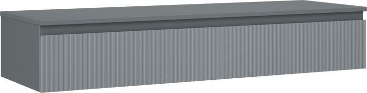 Mexen Rivel шкаф за баня под мивка 140 см с плот, 1 чекмедже, релефна, графит мат - 91A20-14023-1-BFC66