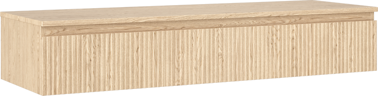 Mexen Rivel баня шкаф под мивка 140 см с плот, 1 чекмедже, релефен, дъб - 91A20-14023-1-BFC81