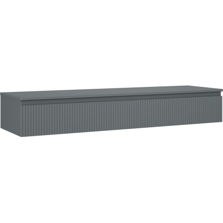 Mexen Rivel Шкаф за баня под мивка 160 см с плот, 1 чекмедже, набразден, графит мат - 91A20-16023-1-BFC66