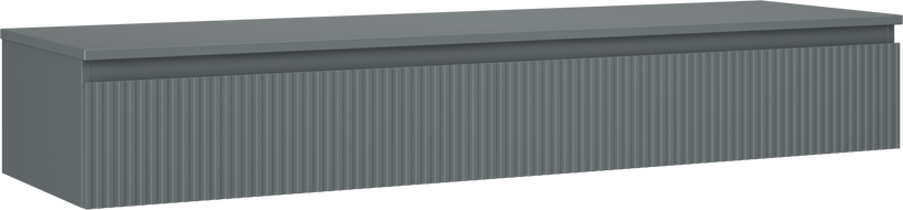 Mexen Rivel Шкаф за баня под мивка 160 см с плот, 1 чекмедже, набразден, графит мат - 91A20-16023-1-BFC66
