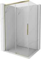 Mexen Rox плъзгаща се душ кабина 155 x 120 cm, прозрачна, златна - 8C2-155-120-50-00