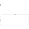 Mexen Rivel баня шкаф под мивка 140 cm с плот, 1 чекмедже, рифлено, орех - 91A20-14023-1-BFC86