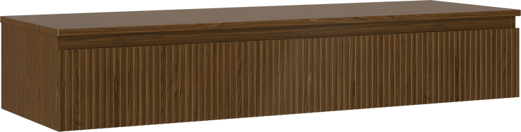Mexen Rivel шкаф за баня за мивка 140 см с плот, 1 чекмедже, набразден, орех - 91A20-14023-1-BFC86