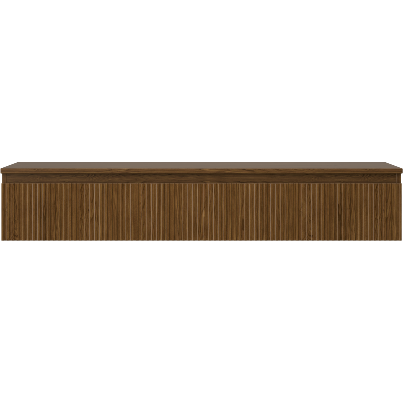 Mexen Rivel шкаф за баня за мивка 140 см с плот, 1 чекмедже, набразден, орех - 91A20-14023-1-BFC86