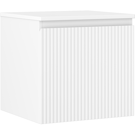 Mexen Rivel шкаф за баня с плот 50 см, 1 чекмедже, релефен, бял мат - 91A20-05047-1-BFC01