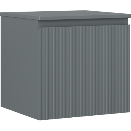 Mexen Rivel шкаф за баня под мивка 50 см с плот, 1 чекмедже, с релеф, графит мат - 91A20-05047-1-BFC66