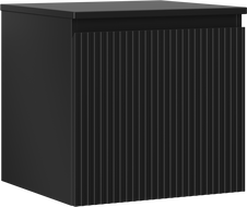 Mexen Rivel шкаф за баня под мивка 50 см с плот, 1 чекмедже, рифелован, черен мат - 91A20-05047-1-BFC71