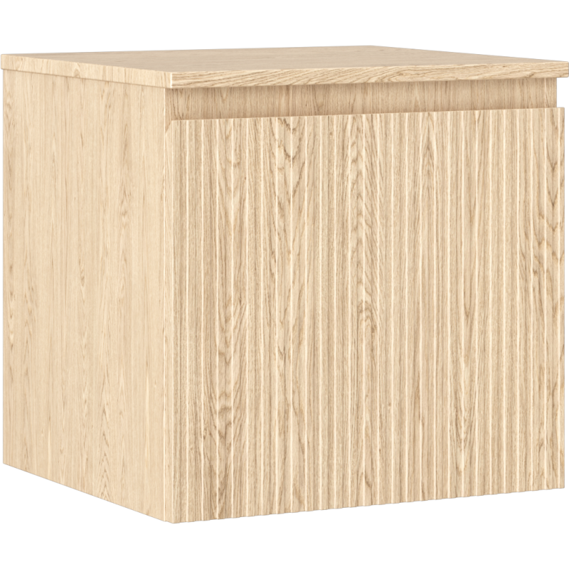 Mexen Rivel шкаф за баня за мивка 50 см с плот, 1 чекмедже, набраздена, дъб - 91A20-05047-1-BFC81