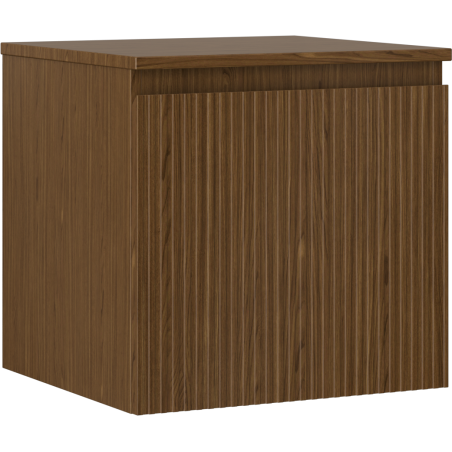 Mexen Rivel баня шкаф за мивка 50 см с плот, 1 чекмедже, рифлена, орех - 91A20-05047-1-BFC86