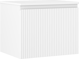 Mexen Rivel шкаф за баня под умивалник 60 см с плот, 1 чекмедже, набразден, бял мат - 91A20-06047-1-BFC01