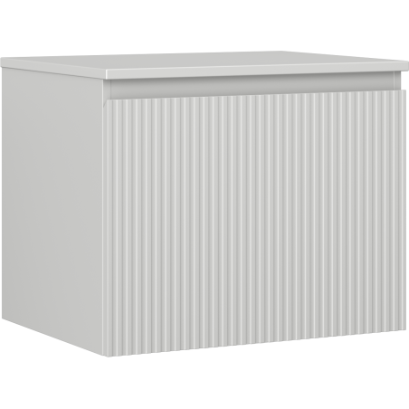 Mexen Rivel шкаф за баня под мивка 60 см с плот, 1 чекмедже, набразден, сив мат - 91A20-06047-1-BFC62