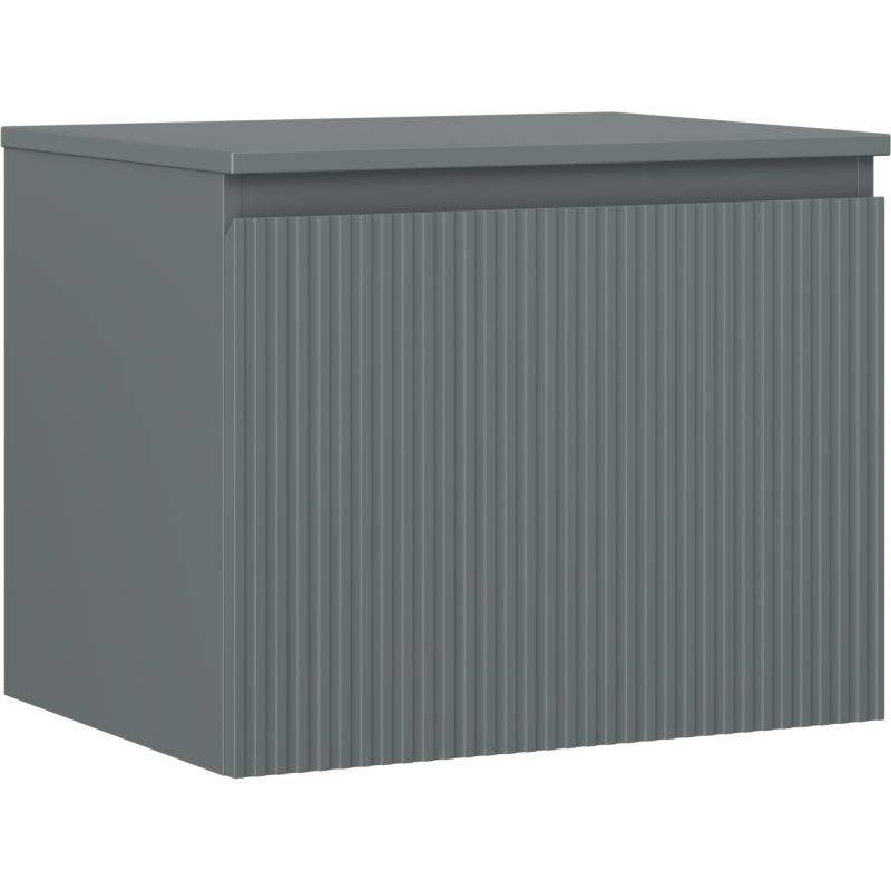 Mexen Rivel шкаф за баня за мивка 60 см с плот, 1 чекмедже, релефен, графит мат - 91A20-06047-1-BFC66