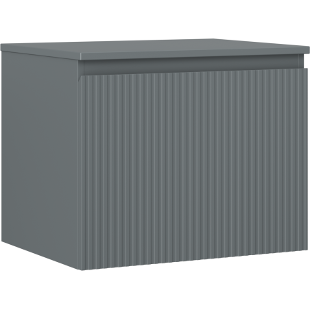 Mexen Rivel шкаф за баня за мивка 60 см с плот, 1 чекмедже, релефен, графит мат - 91A20-06047-1-BFC66