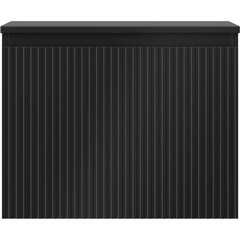 Mexen Rivel шкаф за баня под мивка 60 см с плот, 1 чекмедже, рифлен, черен мат - 91A20-06047-1-BFC71