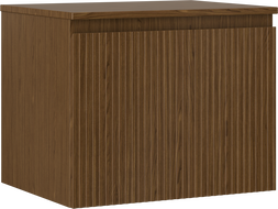 Mexen Rivel шкаф за баня, стоящ под мивка, 60 см, с плот, 1 чекмедже, рифлов орех - 91A20-06047-1-BFC86