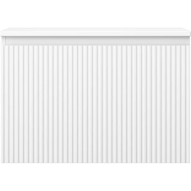 Mexen Rivel шкаф за баня под мивка 70 см с плот, 1 чекмедже, оребрен, бял мат - 91A20-07047-1-BFC01