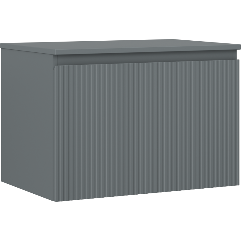 Mexen Rivel баня шкаф под мивка 70 см с плот, 1 чекмедже, гофриран, мат графит - 91A20-07047-1-BFC66