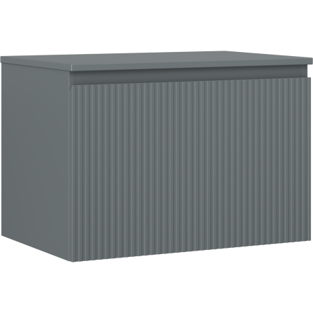 Mexen Rivel баня шкаф под мивка 70 см с плот, 1 чекмедже, гофриран, мат графит - 91A20-07047-1-BFC66