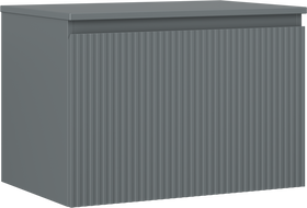 Mexen Rivel баня шкаф под мивка 70 см с плот, 1 чекмедже, гофриран, мат графит - 91A20-07047-1-BFC66
