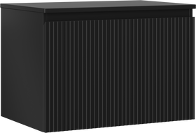 Mexen Rivel шкаф за баня под умивалник 70 см с плот, 1 чекмедже, рифлована, черен мат - 91A20-07047-1-BFC71