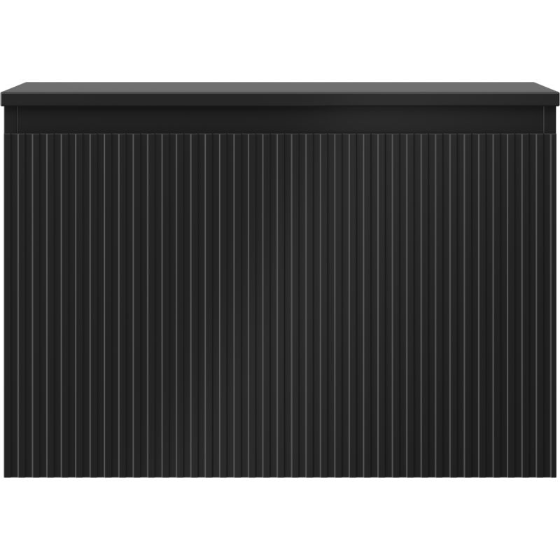 Mexen Rivel шкаф за баня под умивалник 70 см с плот, 1 чекмедже, рифлована, черен мат - 91A20-07047-1-BFC71