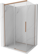Mexen Rox плъзгаща се душ кабина 100 x 80 см, прозрачна, матиран мед - 8C2-100-080-65-00