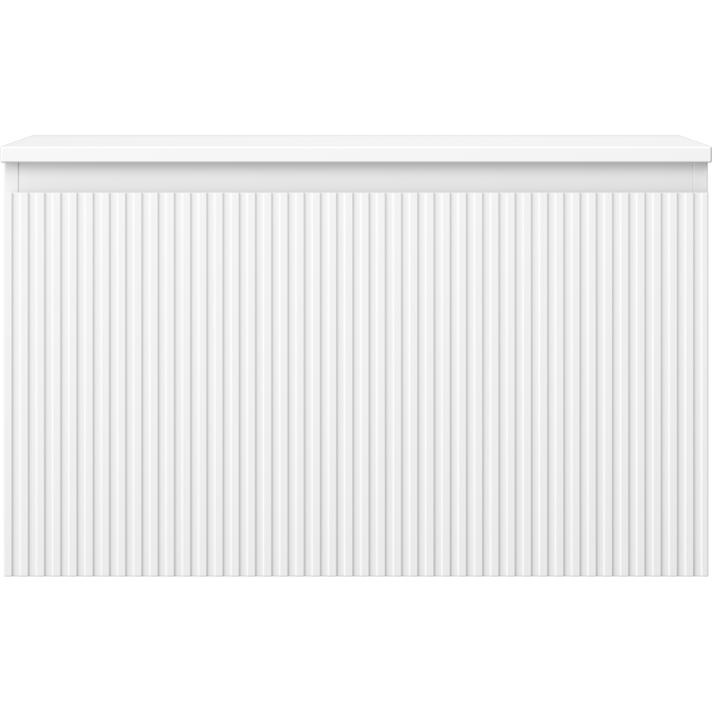 Mexen Rivel шкафче за баня под умивалник 80 см с плот, 1 чекмедже, оребрено, бял мат - 91A20-08047-1-BFC01