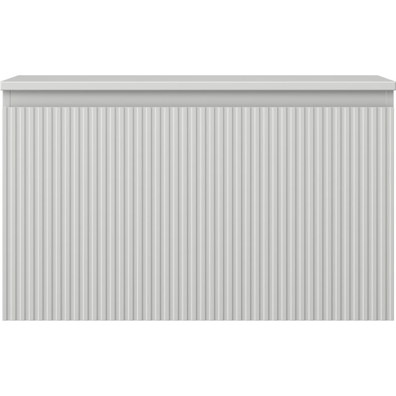 Mexen Rivel шкаф за баня под мивка 80 см с плот, 1 чекмедже, набразден, сив мат - 91A20-08047-1-BFC62