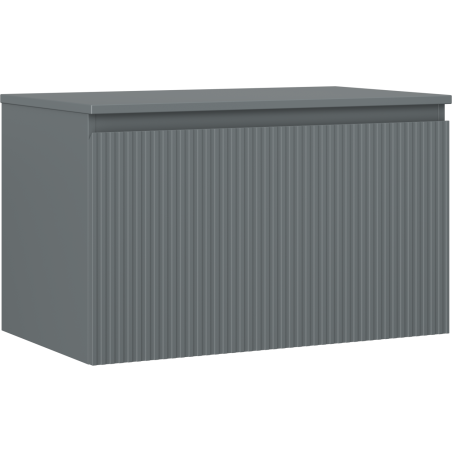 Mexen Rivel шкафче за баня под мивка 80 см с плот, 1 чекмедже, набраздено, матово графитово - 91A20-08047-1-BFC66