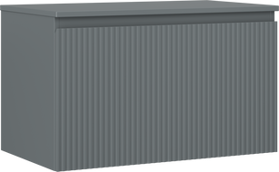 Mexen Rivel шкафче за баня под мивка 80 см с плот, 1 чекмедже, набраздено, матово графитово - 91A20-08047-1-BFC66