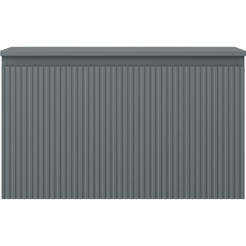 Mexen Rivel шкафче за баня под мивка 80 см с плот, 1 чекмедже, набраздено, матово графитово - 91A20-08047-1-BFC66