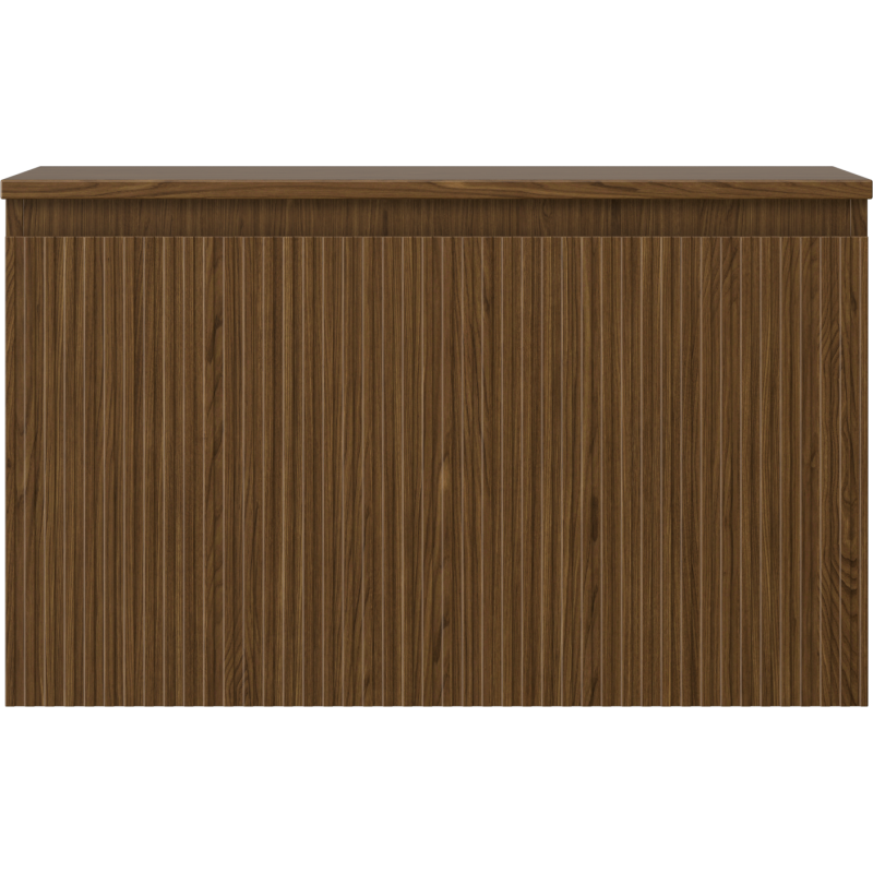 Mexen Rivel шкаф за баня под мивка 80 см с плот, 1 чекмедже, с релеф, орех