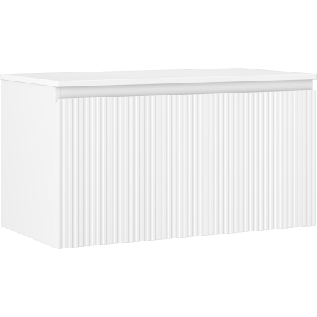 Mexen Rivel шкафа за баня под мивка 90 см с плот, 1 чекмедже, релефна, бяла мат - 91A20-09047-1-BFC01