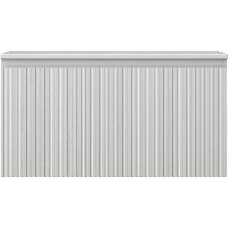 Mexen Rivel шкаф за баня с плот, 90 см, 1 чекмедже, оребрено, сив мат - 91A20-09047-1-BFC62