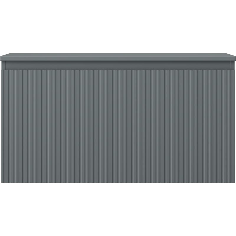 Mexen Rivel шкаф за баня под мивка 90 см с плот, 1 чекмедже, рифлена, мат графит - 91A20-09047-1-BFC66