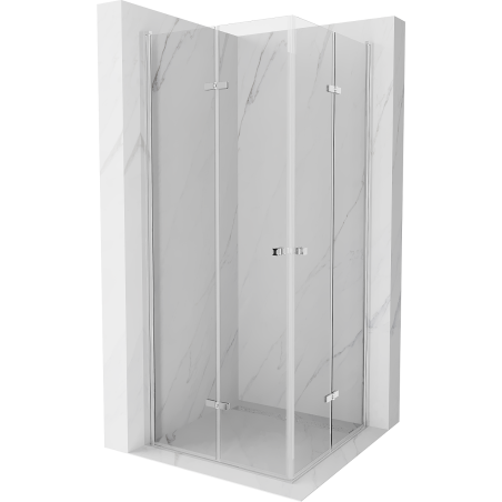 Mexen Lima Duo душ кабина сгъваема 90 x 90 см, прозрачен, хром - 856-090-090-02-00