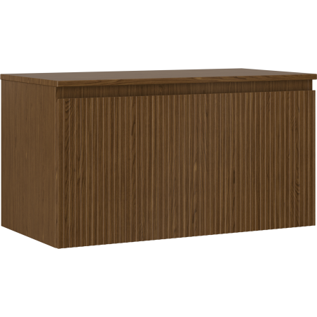 Mexen Rivel шкаф за баня за мивка 90 см с плот, 1 чекмедже, набразден, орех - 91A20-09047-1-BFC86