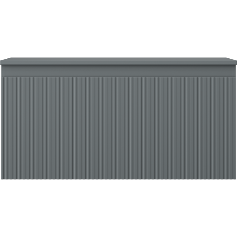 Mexen Rivel шкаф за баня под мивка 100 см с плот, 1 чекмедже, оребрен, мат графит - 91A20-10047-1-BFC66