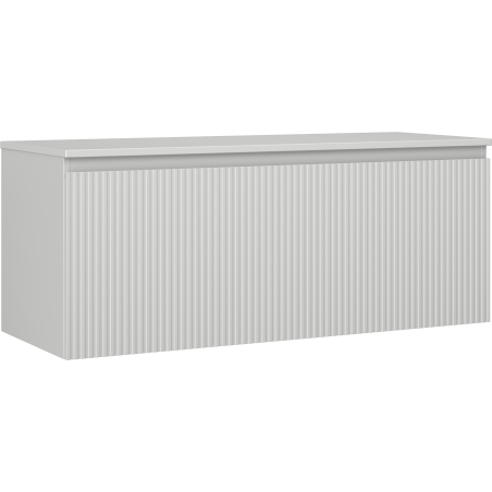 Mexen Rivel шкаф за баня с плот 120 см, 1 чекмедже, оребрена, сива мат - 91A20-12047-1-BFC62