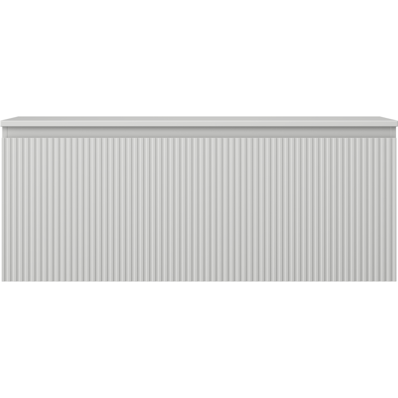 Mexen Rivel шкаф за баня с плот 120 см, 1 чекмедже, оребрена, сива мат - 91A20-12047-1-BFC62