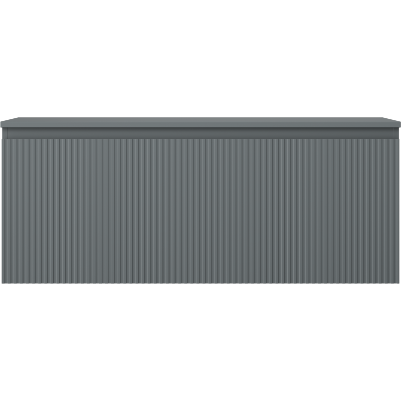 Mexen Rivel шкаф за баня под умивалник 120 см с плот, 1 чекмедже, оребрен, мат графит - 91A20-12047-1-BFC66