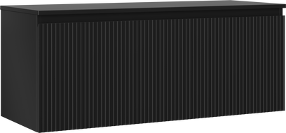 Mexen Rivel шкаф за баня под мивка 120 см с плот, 1 чекмедже, релефен, черен мат - 91A20-12047-1-BFC71